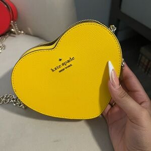 Kate Spade Vibrant Yellow Heart Mini Bag